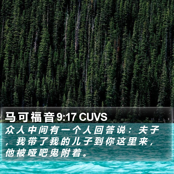 马 可 福 音 9:17 CUVS Bible Study
