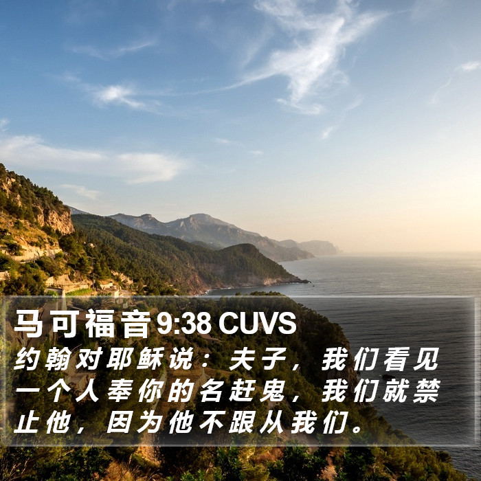 马 可 福 音 9:38 CUVS Bible Study