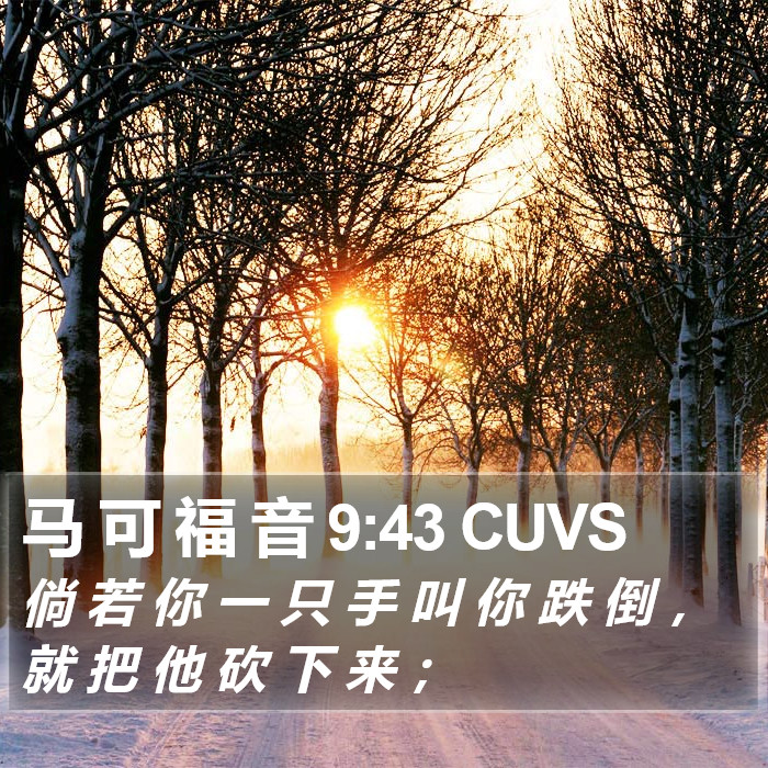 马 可 福 音 9:43 CUVS Bible Study