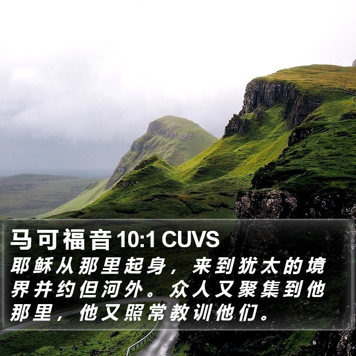 马 可 福 音 10:1 CUVS Bible Study