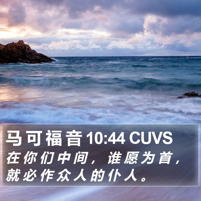 马 可 福 音 10:44 CUVS Bible Study