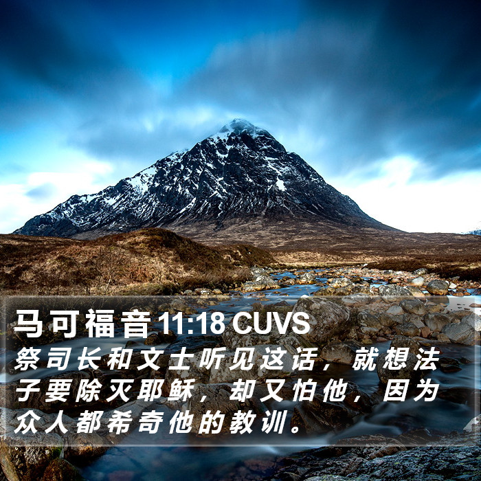 马 可 福 音 11:18 CUVS Bible Study