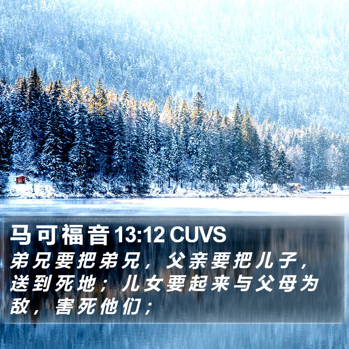 马 可 福 音 13:12 CUVS Bible Study