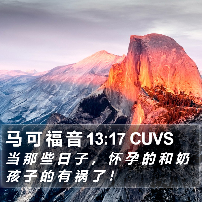 马 可 福 音 13:17 CUVS Bible Study