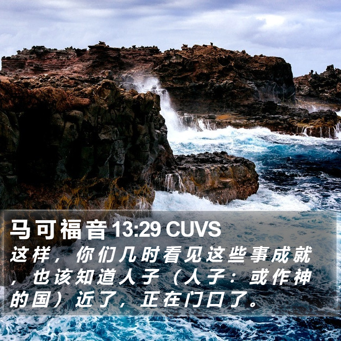 马 可 福 音 13:29 CUVS Bible Study