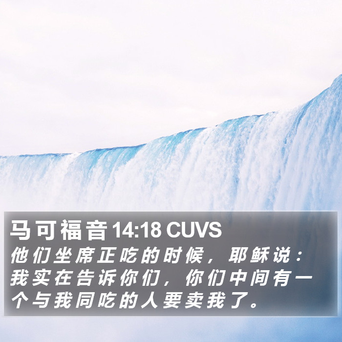 马 可 福 音 14:18 CUVS Bible Study