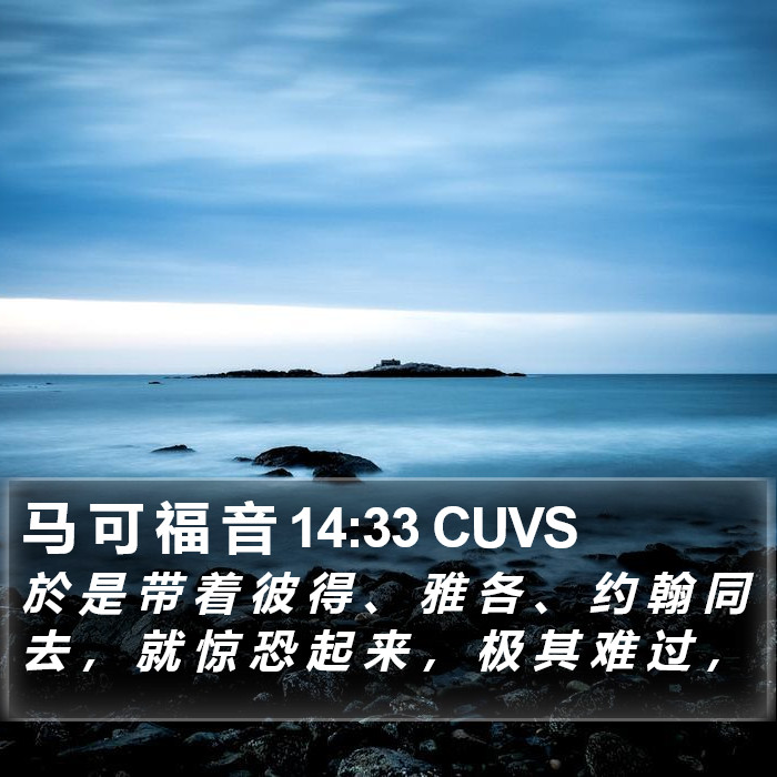 马 可 福 音 14:33 CUVS Bible Study