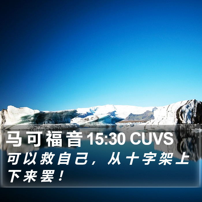 马 可 福 音 15:30 CUVS Bible Study