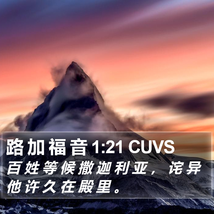 路 加 福 音 1:21 CUVS Bible Study