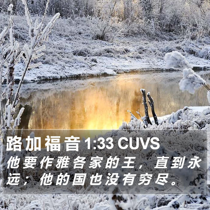 路 加 福 音 1:33 CUVS Bible Study