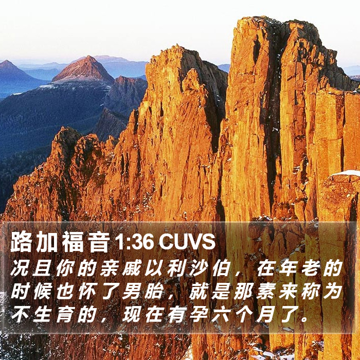 路 加 福 音 1:36 CUVS Bible Study