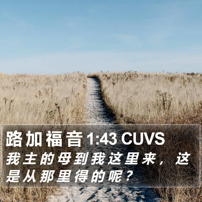 路 加 福 音 1:43 CUVS Bible Study