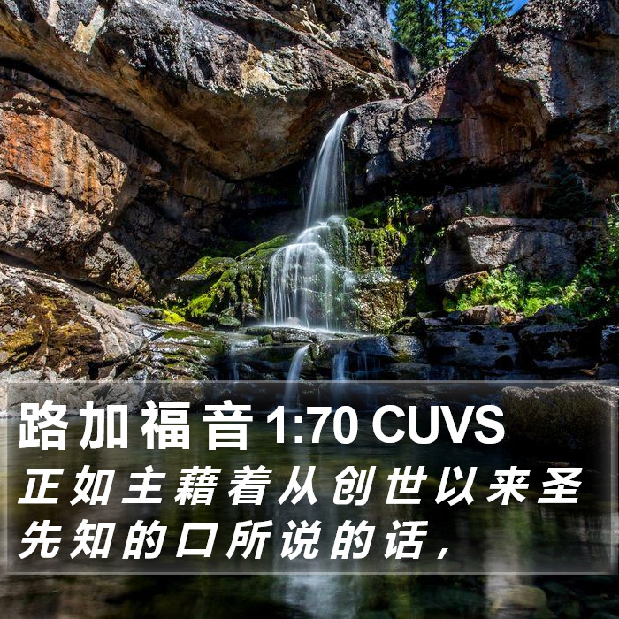 路 加 福 音 1:70 CUVS Bible Study