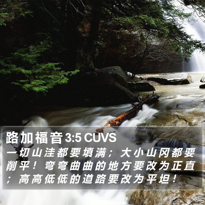 路 加 福 音 3:5 CUVS Bible Study