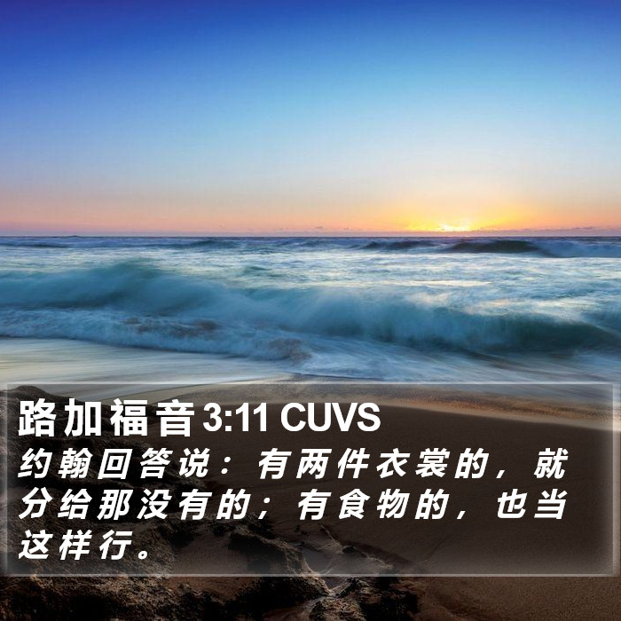 路 加 福 音 3:11 CUVS Bible Study