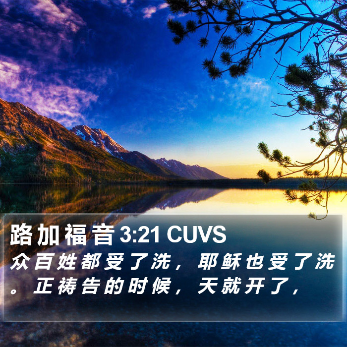 路 加 福 音 3:21 CUVS Bible Study