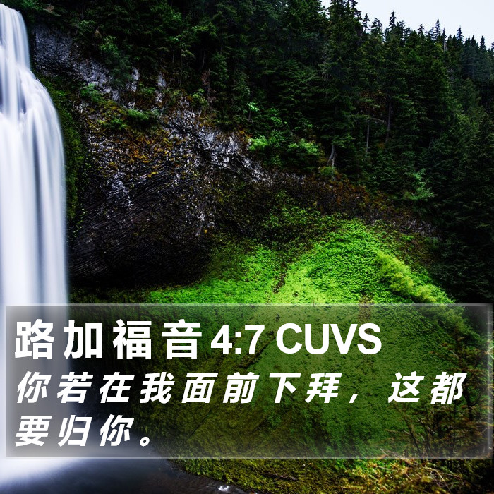 路 加 福 音 4:7 CUVS Bible Study