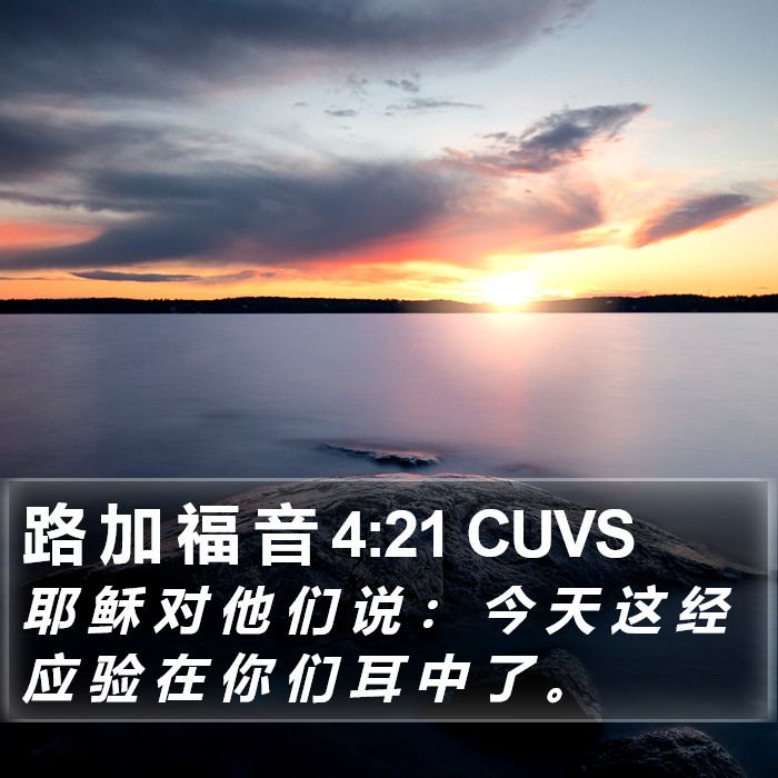 路 加 福 音 4:21 CUVS Bible Study
