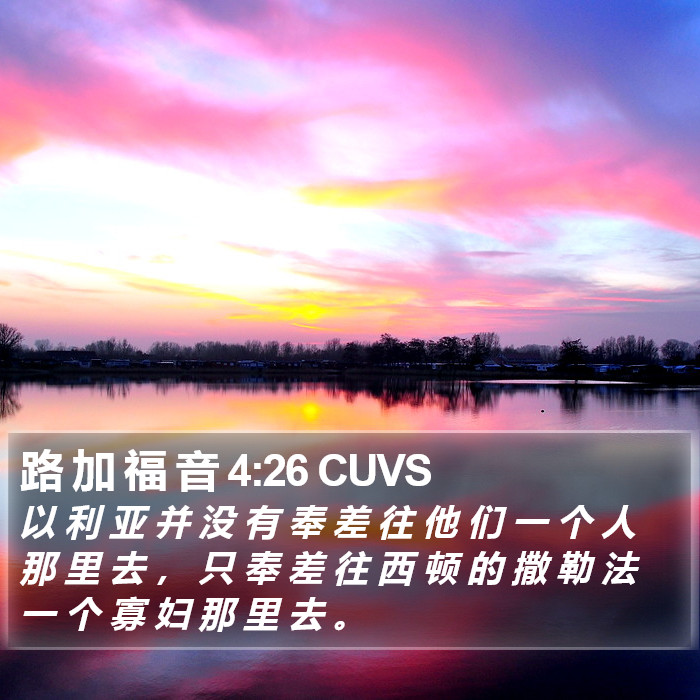 路 加 福 音 4:26 CUVS Bible Study