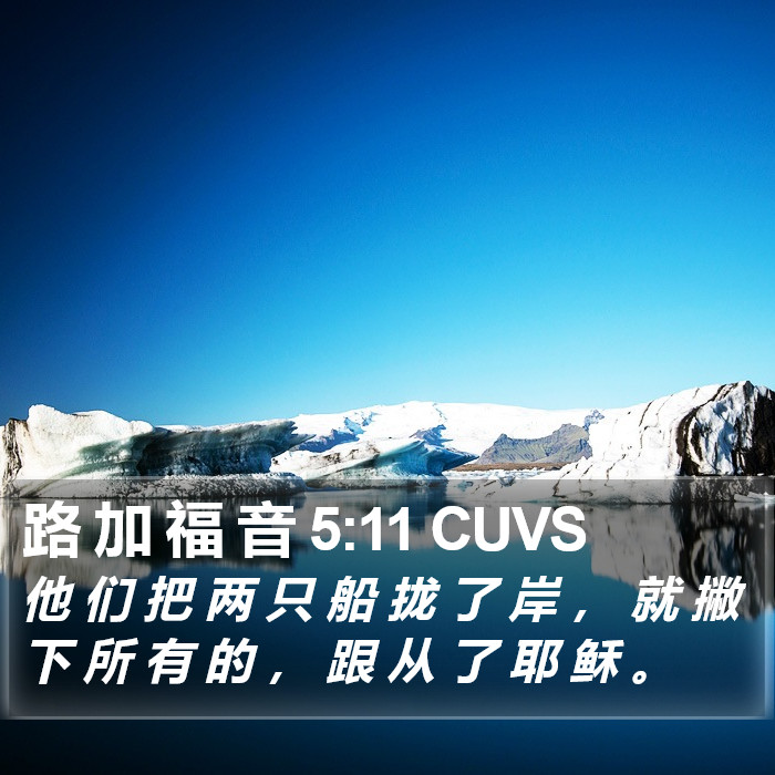 路 加 福 音 5:11 CUVS Bible Study