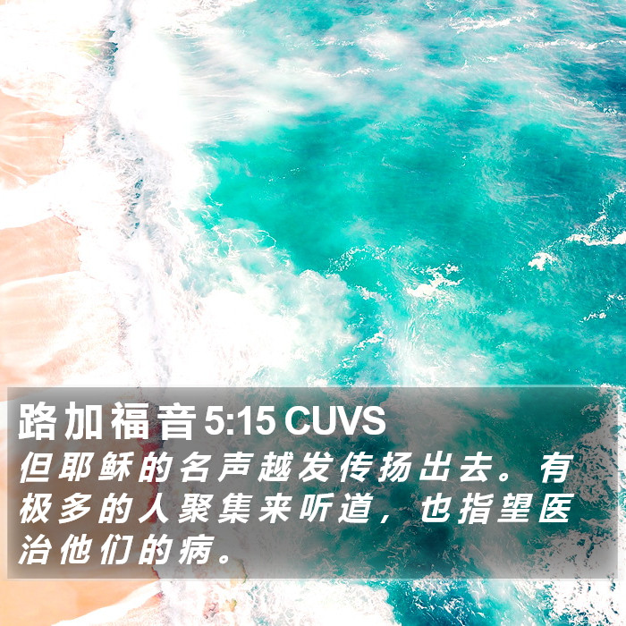 路 加 福 音 5:15 CUVS Bible Study