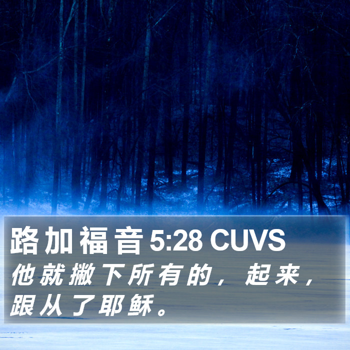 路 加 福 音 5:28 CUVS Bible Study