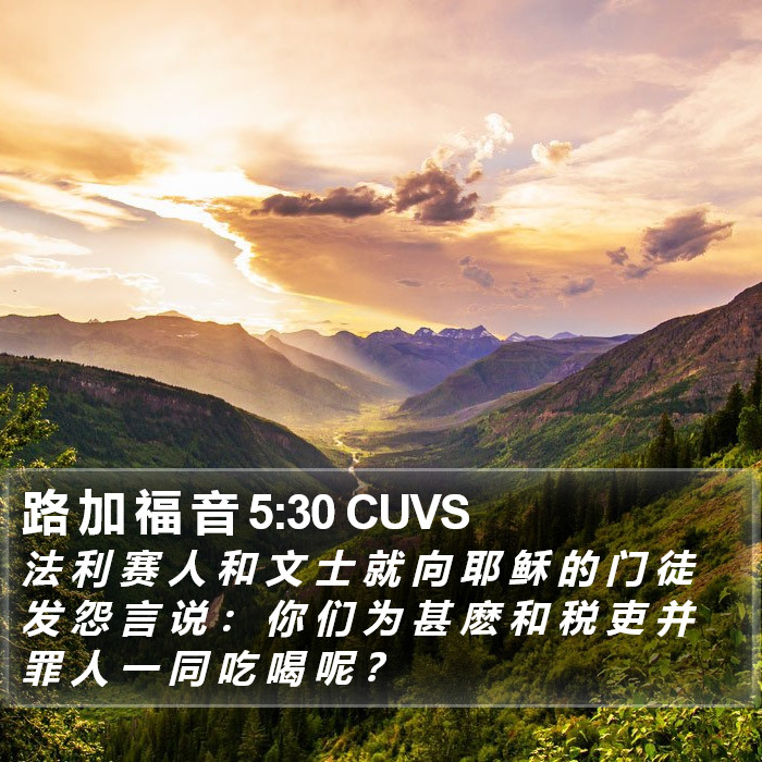 路 加 福 音 5:30 CUVS Bible Study