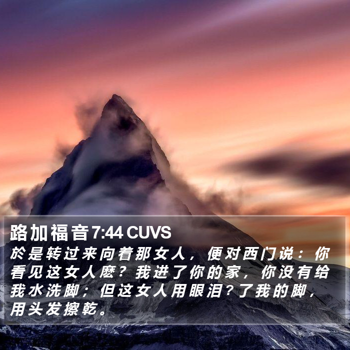 路 加 福 音 7:44 CUVS Bible Study
