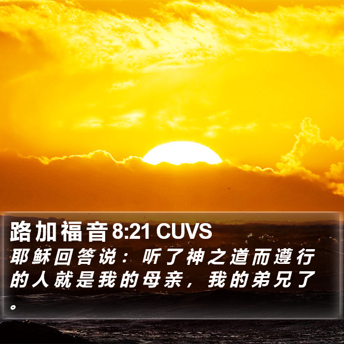 路 加 福 音 8:21 CUVS Bible Study