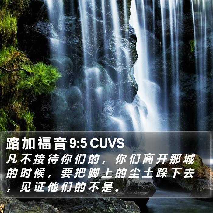 路 加 福 音 9:5 CUVS Bible Study