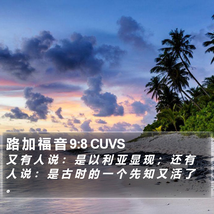 路 加 福 音 9:8 CUVS Bible Study