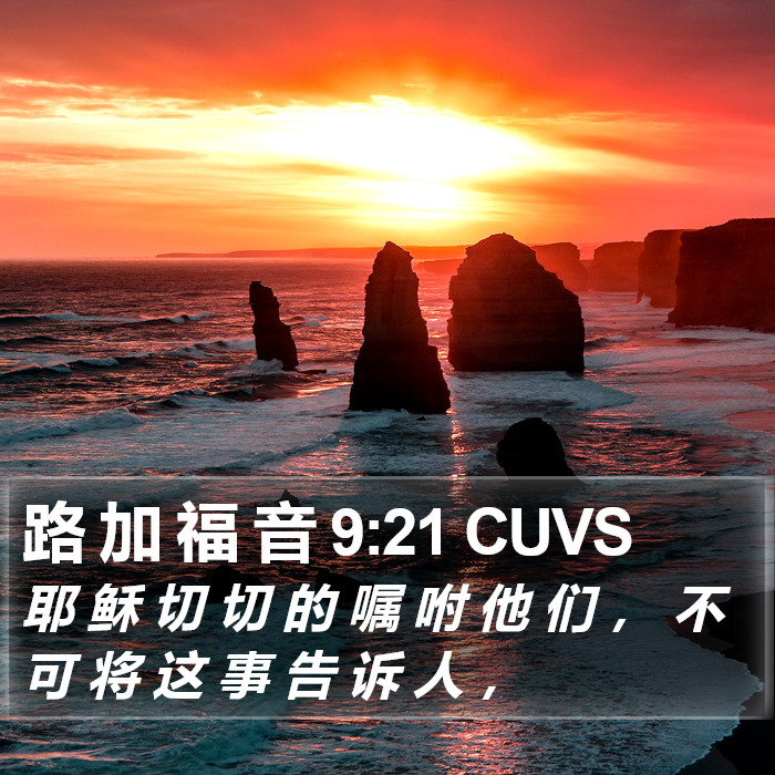 路 加 福 音 9:21 CUVS Bible Study