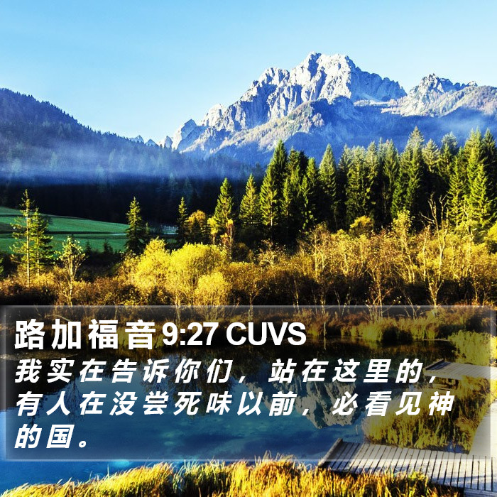 路 加 福 音 9:27 CUVS Bible Study