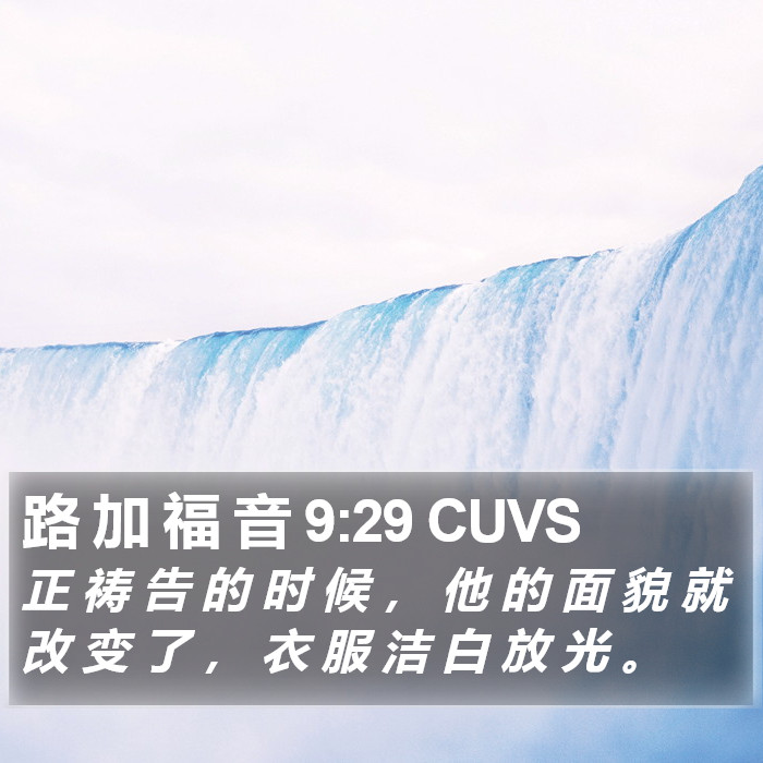 路 加 福 音 9:29 CUVS Bible Study