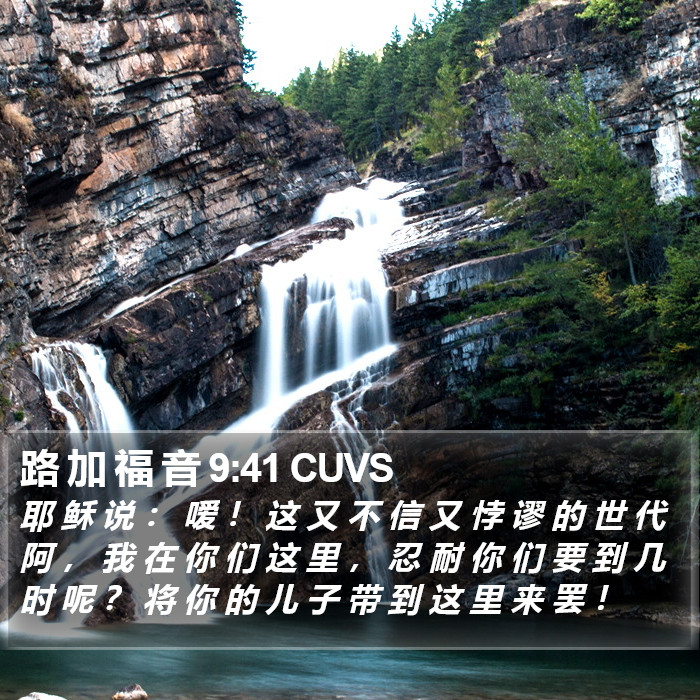 路 加 福 音 9:41 CUVS Bible Study