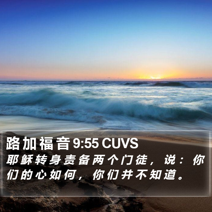 路 加 福 音 9:55 CUVS Bible Study