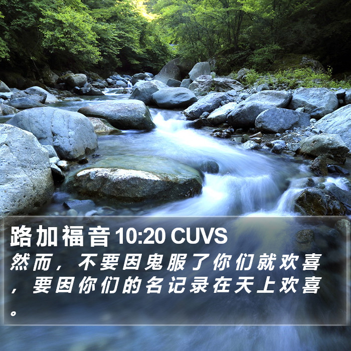 路 加 福 音 10:20 CUVS Bible Study