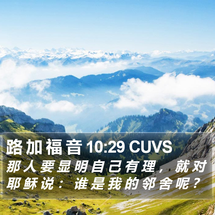 路 加 福 音 10:29 CUVS Bible Study