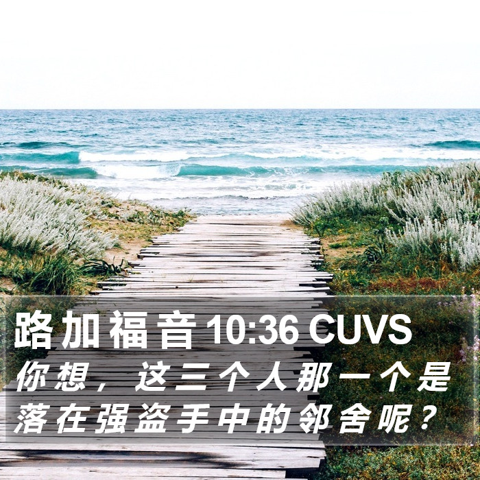 路 加 福 音 10:36 CUVS Bible Study