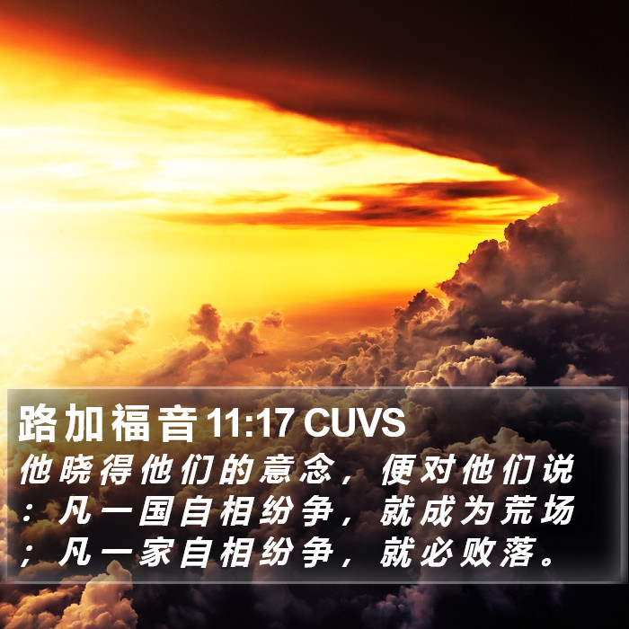 路 加 福 音 11:17 CUVS Bible Study