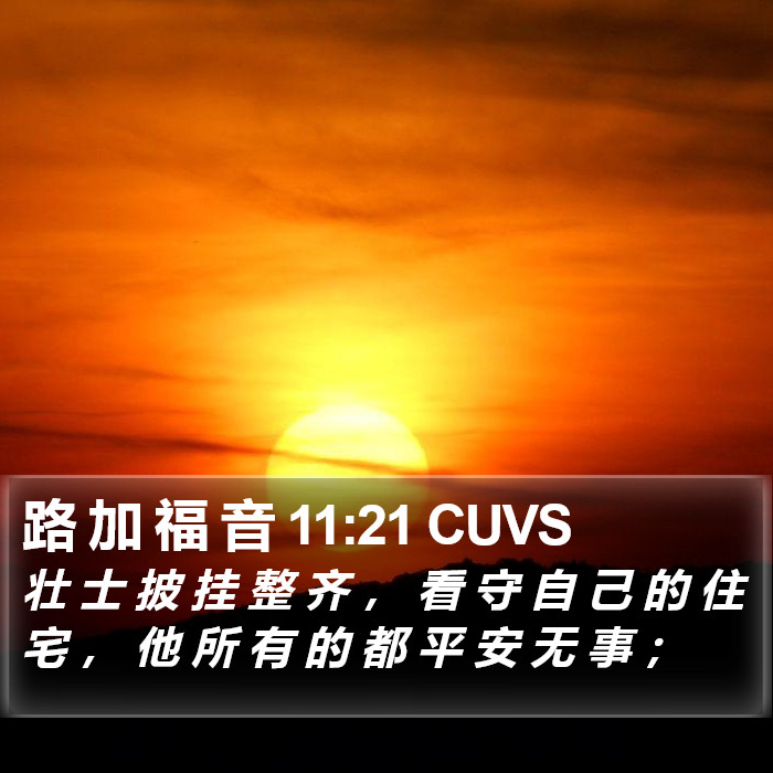 路 加 福 音 11:21 CUVS Bible Study