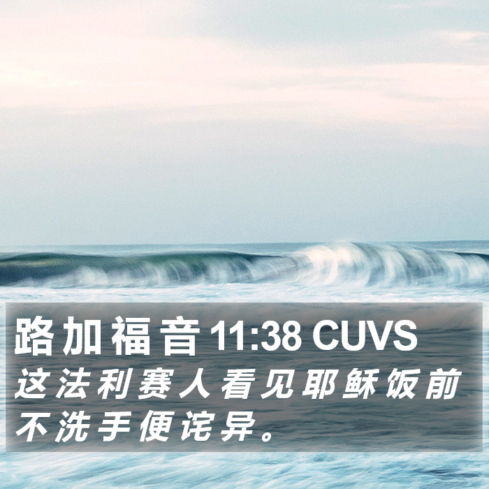 路 加 福 音 11:38 CUVS Bible Study