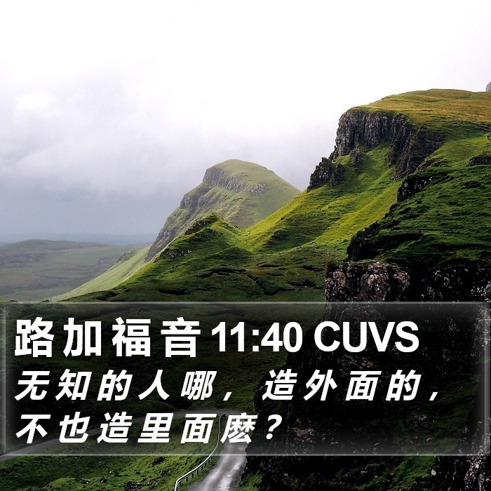 路 加 福 音 11:40 CUVS Bible Study