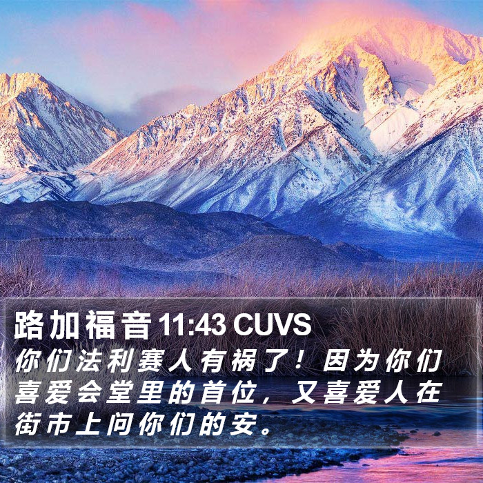 路 加 福 音 11:43 CUVS Bible Study