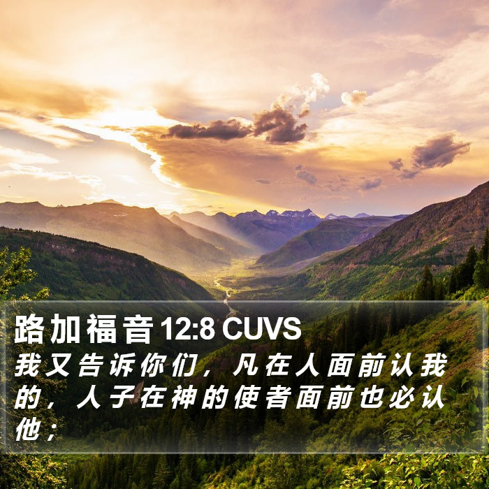 路 加 福 音 12:8 CUVS Bible Study