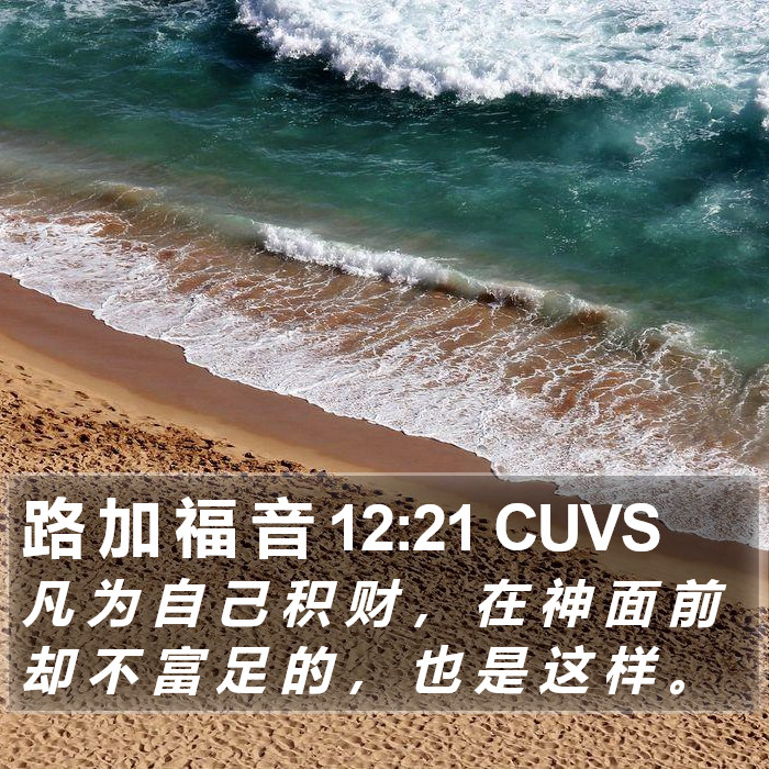 路 加 福 音 12:21 CUVS Bible Study