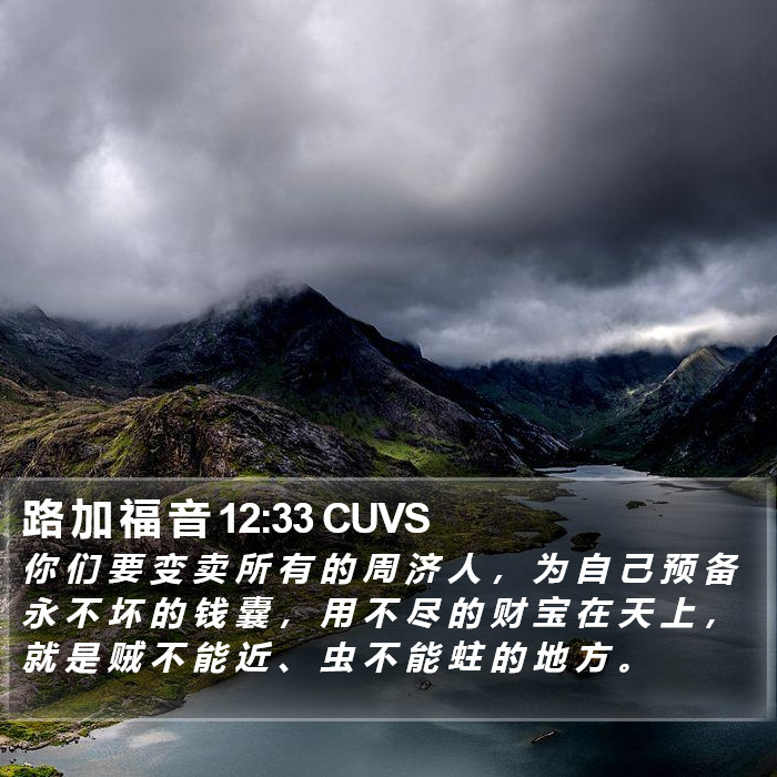 路 加 福 音 12:33 CUVS Bible Study