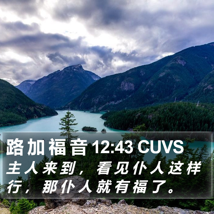 路 加 福 音 12:43 CUVS Bible Study