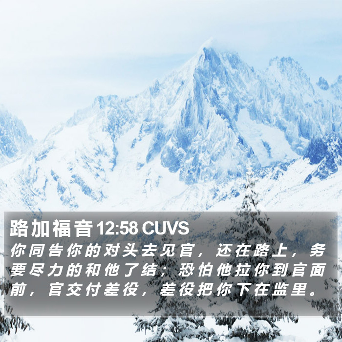 路 加 福 音 12:58 CUVS Bible Study