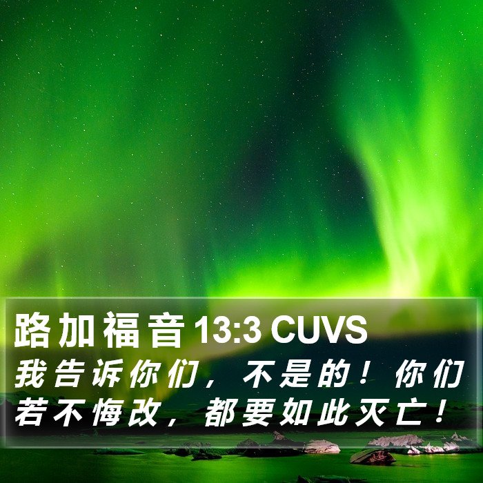 路 加 福 音 13:3 CUVS Bible Study